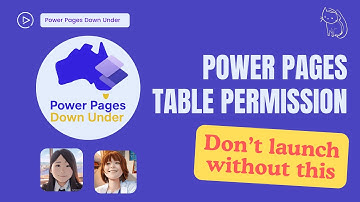 Power Pages Table Permissions: Don