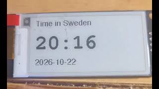 ePapper display clock with rotations and frame shown by ESP32-C3