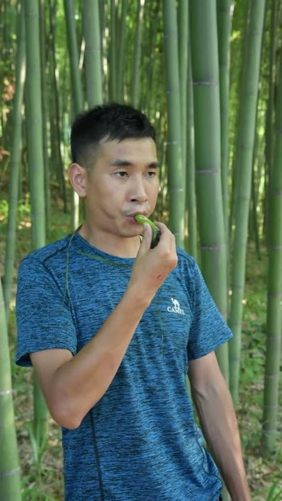 Use bamboo to make a simple whistle whistle