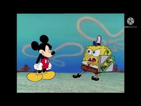 Mickey Mouse Tries to Get Pizza From SpongeBob