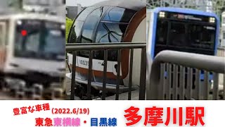 【新型6500系登場‼】多摩川駅 発着・発車・通過シーン