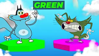 OGGY AND JACK PLAYING COLOR BLOCK IN ROBLOX! screenshot 4
