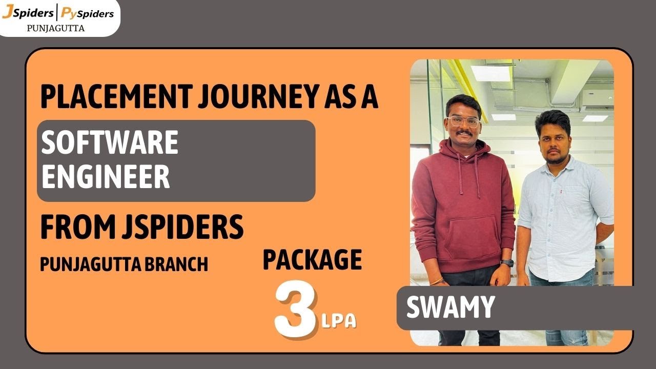 My Placement Journey as a SOFTWARE ENGINEER From JSpiders | Hyderabad ...