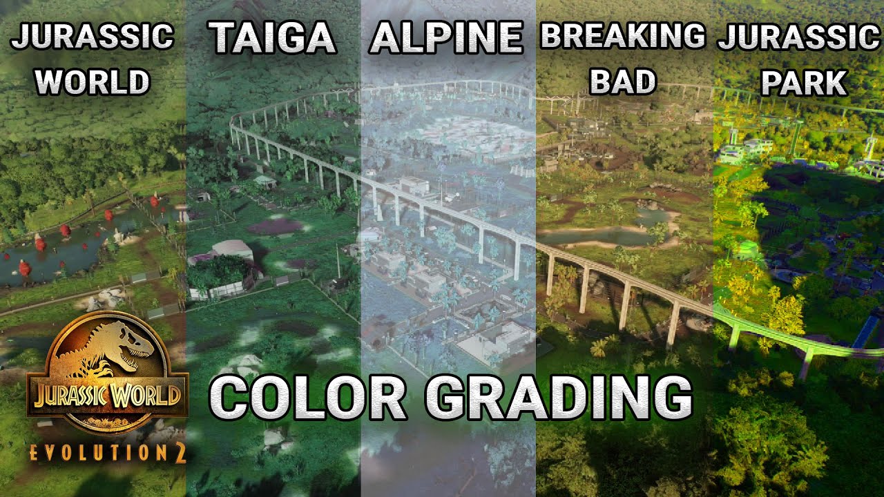 Color Grading Options Difference in Jurassic World Evolution 2 YouTube