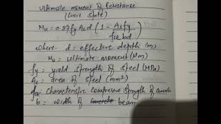 Ultimate Moment of Resistance : Structural Engineering formula series