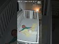 Cat Tucks Baby Back In With Blanket - Night Vision CCTV | Cozy AI Short 🐾👶 #Shorts
