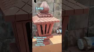 “Handcrafted sandstone lamp for peaceful evenings 🏡”#SandStoneLamp#GardenLighting#OutdoorDecor