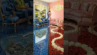 I Covered My Entire Floor With 10,000 Blue Glass Pebbles & Sealed Roses Under Glass 😱