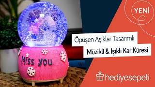 Sevgiliye Sürpriz Kar Küresi Çılgın Aşıklar Müzik Ve Işıklı Kar Küresi