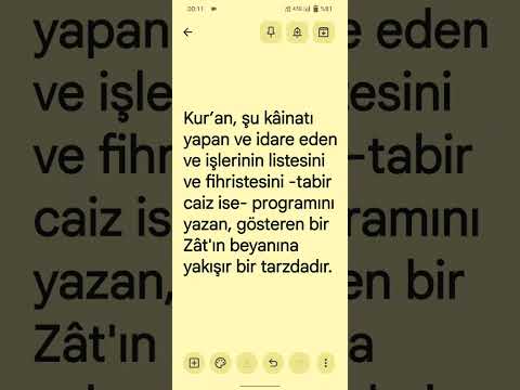 Kur'an: "Ben, Hâlık-ı Âlem'in beyanıyım ve kelâmıyım" der.