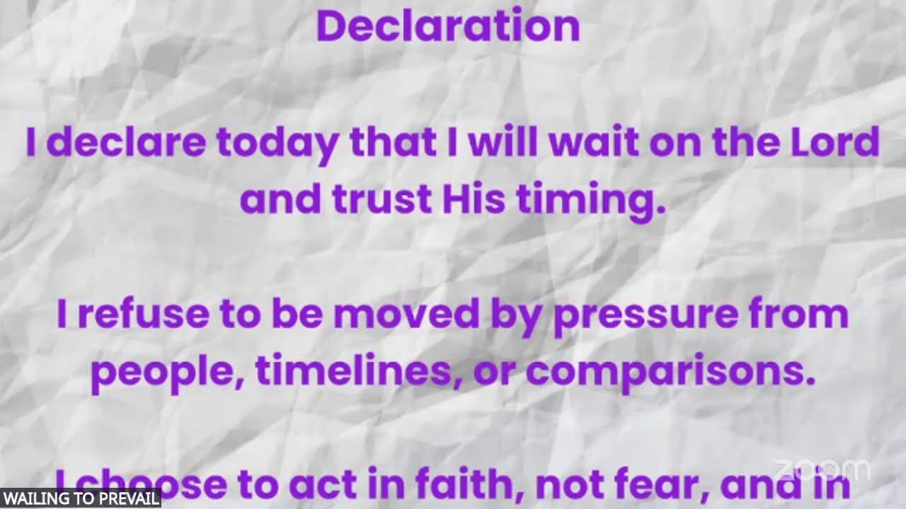 From Wailing to Prevailing Women Ministry