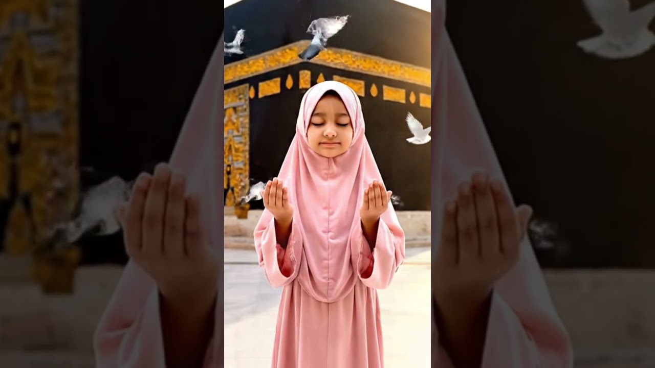 Muslim Child Praying at Kaaba & Masjid Nabawi | Heart Touching Scene| 