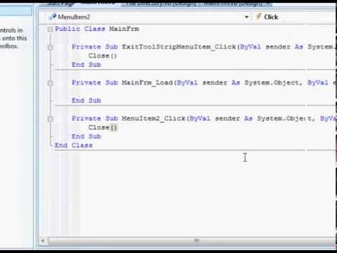 How to Get the Original Menu Strip in VB 08
