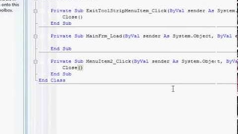 How to Get the Original Menu Strip in VB 08