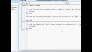 How to Get the Original Menu Strip in VB 08