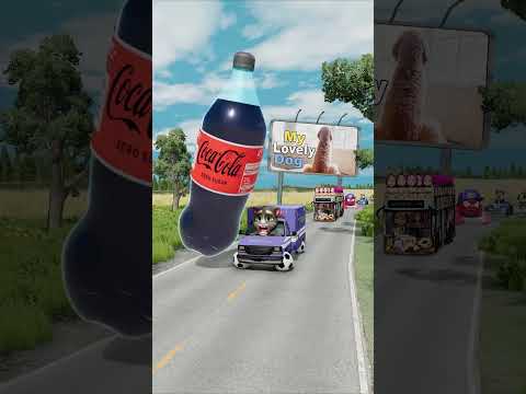 Weird & Strange Cars vs Spinning Cola-Cola Zero