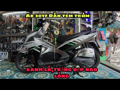 Video #LÂMDC/Honda Ab 2017 Lên Tem trùm Xanh trắng - youtube
