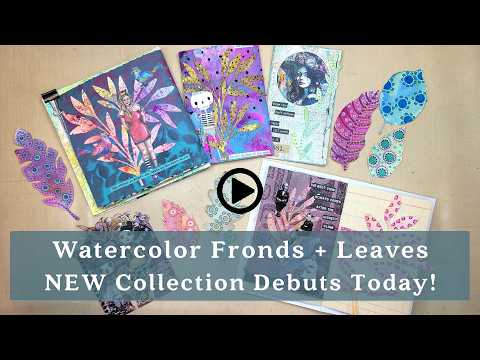 More Creative Play With Our 2nd Collection Of Watercolor Fronds + Leaves!