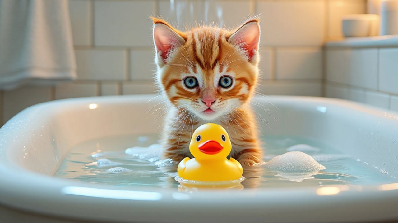 Brave Kitten Learns to Swim and Becomes a Hero | Cat Story