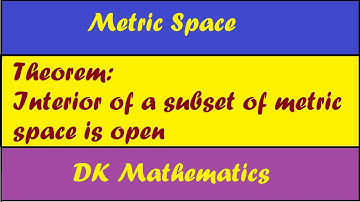 Interior of a subset of metric space is open-Theorem