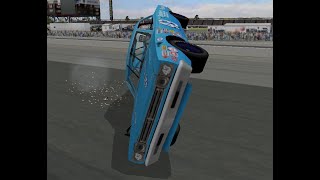 My First NR2003 Video - Richard Petty 1970 Rebel 400 Crash.