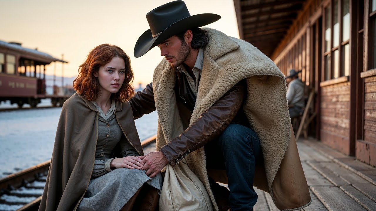 Mail-Order Bride Sat Shivering on the Platform, Until the Cowboy Covered Her With His Coat