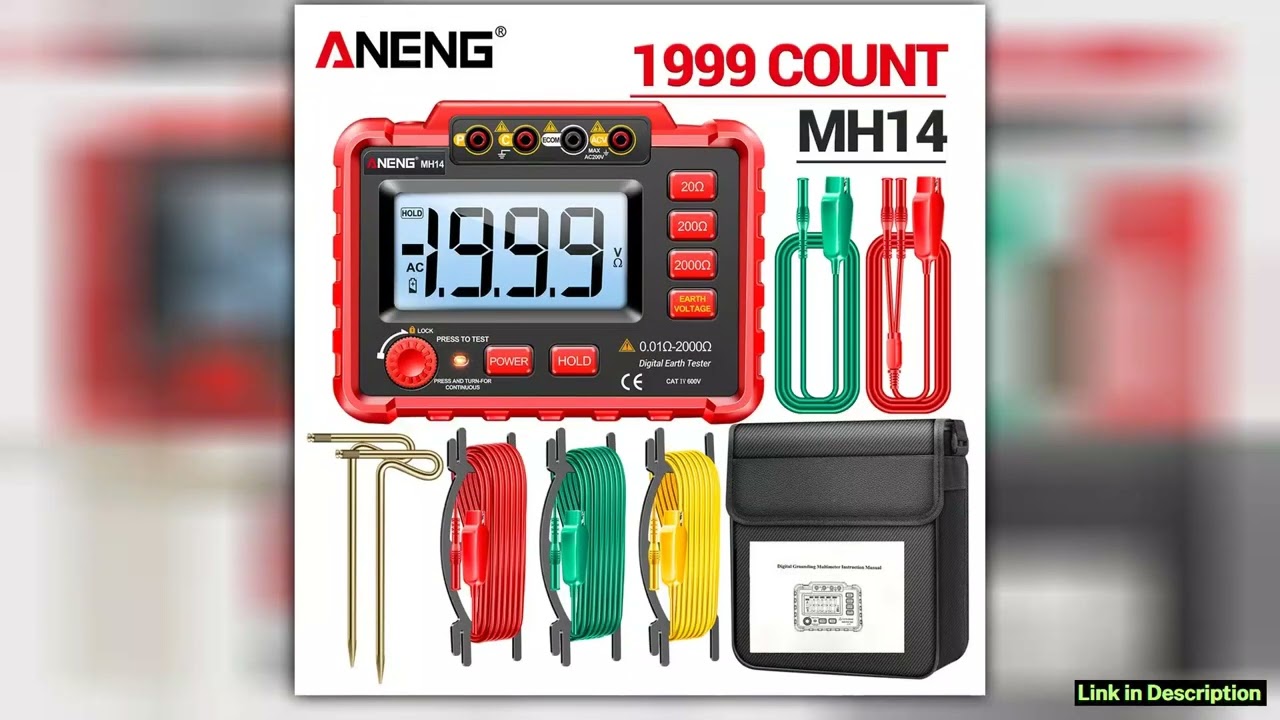 ANENG MH14 Digital Resistance Meter Ground earth tester Ohm Resistance Megohm Testers Meter Megohmm