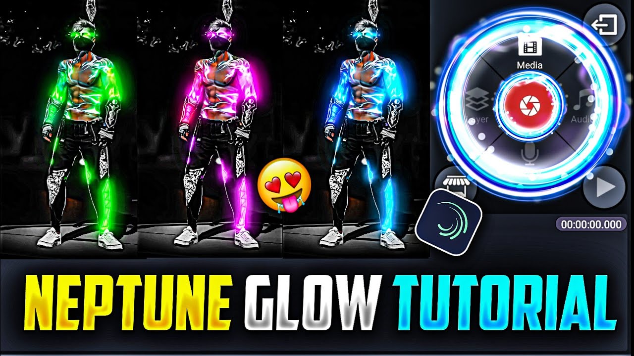 How To Make Neptune Glow🔥In Alight Motion free fire lobby glow edit