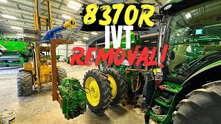 John Deere 8370R IVT removal. (Part 1)