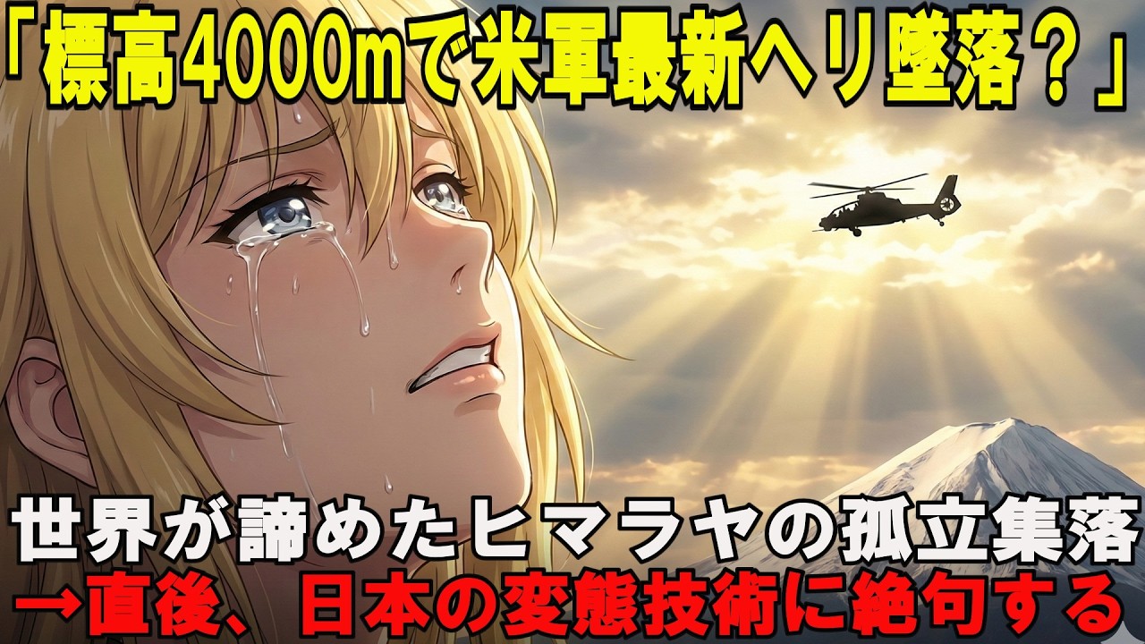 【海外の反応】【総集編】米軍エリート美女「日本の装備はおもちゃ」と嘲笑→ヒマラヤの絶望的状況で日本の「変態技術」が炸裂！自衛隊のOH-1が伝説になった日。【スカッと】【アニメ】