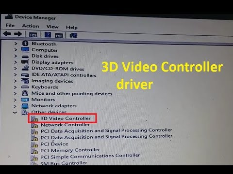 3D video controller device driver warning Device Manager