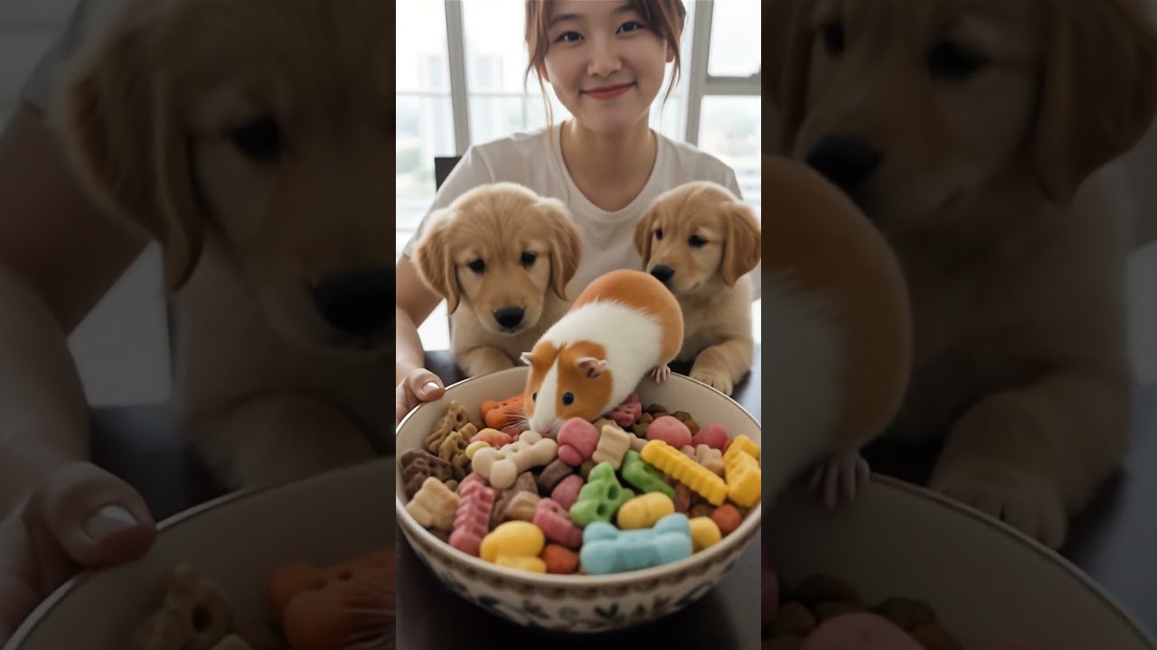 My Golden Retriever Puppies And Guinea Pig Love This Giant Treat Bowl 