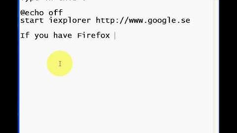 Batch scripting 1 - Open internet browser with a page