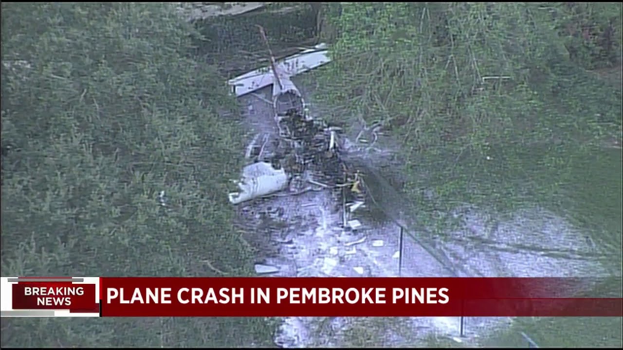 4 people on board small plane that crashed in Pembroke Pines - YouTube