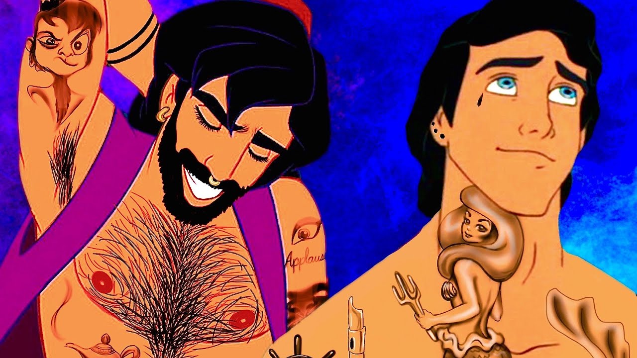 if disney princes had tattoos youtube