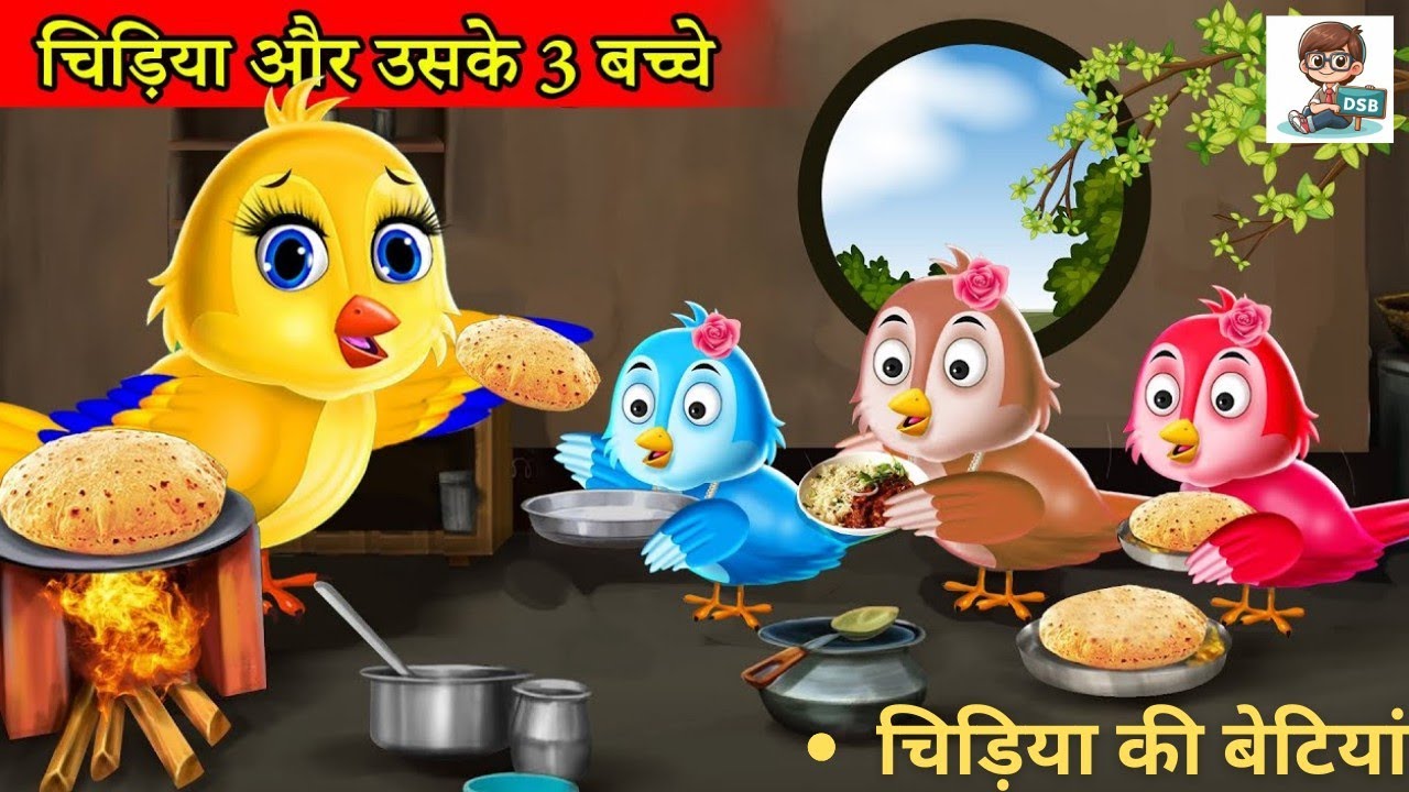 Chidiya Aur Chidiya Ke Bacche Ki Kahani | चिड़िया और बच्चे की कहानी ...