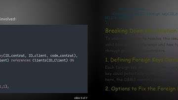 Resolving SQL Foreign Key Errors: Understanding Relationships and Constraints
