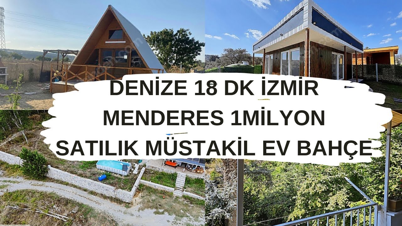 DENİZE 18 DK İZMİR MENDERES 1MİLYON SATILIK MÜSTAKİL EV BAHÇE