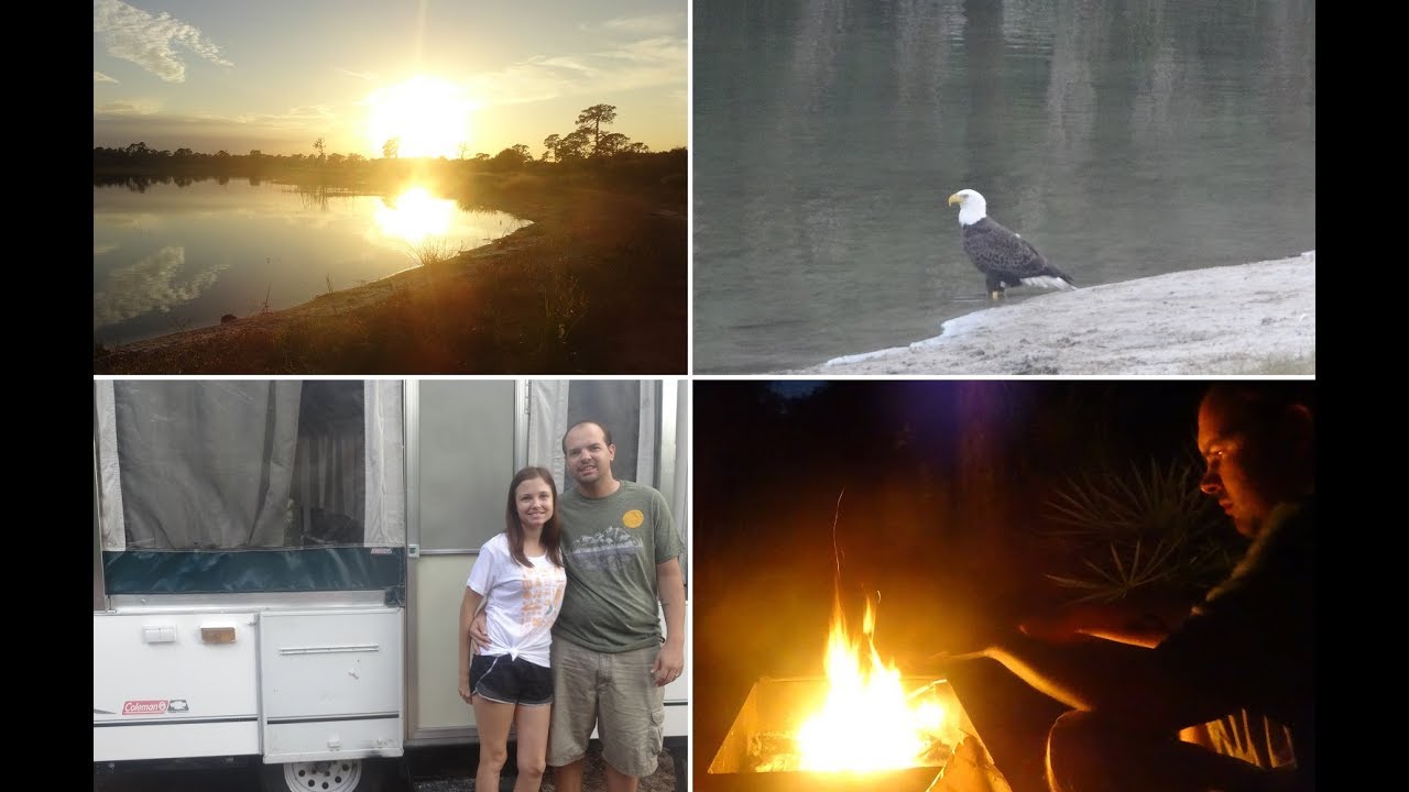 Our first camping trip! | Oscar Scherer State Park | Coleman pop up ...