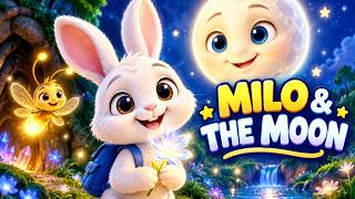 🌙 Milo and the Moon | A Magical Bedtime Story for Kids | HappyKidsHub