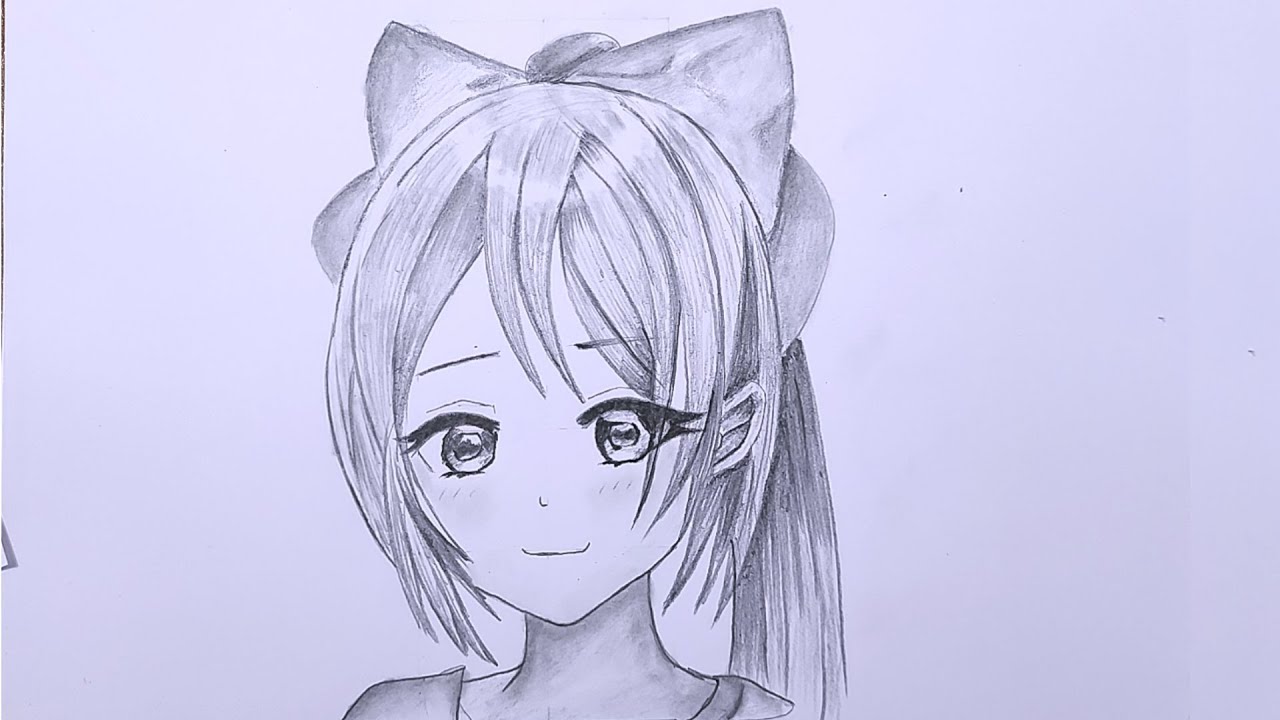 HOW TO DRAW A CUTE ANIME GIRL FACE (Part-1), by Alisha