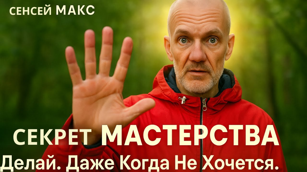 СЕКРЕТ МАСТЕРСТВА / Как Делать Даже Когда Не Хочется | Сенсей Макс