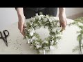 프리저브드와 드라이소재로 만든 크리스마스리스/ Preserved and Dry Foliage Wreath for White Christmas