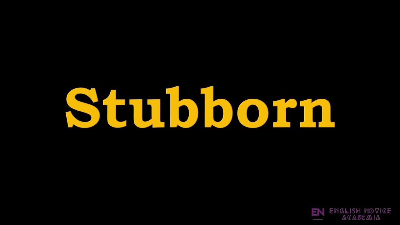 How to pronounce stubborn