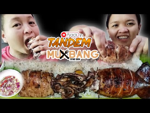 INIHAW NA PUSIT MUKBANG ( GRILLED SQUID) PINOY FOOD MUKBANG I AJACK IN TANDE #mukbang #inihawnapusit