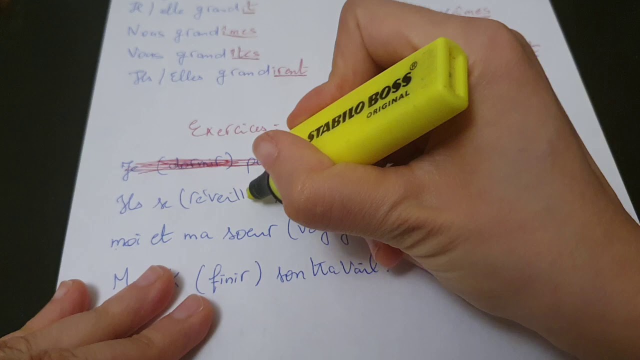 conjugaison passé simple verbe du 1 er et 2 ème groupe