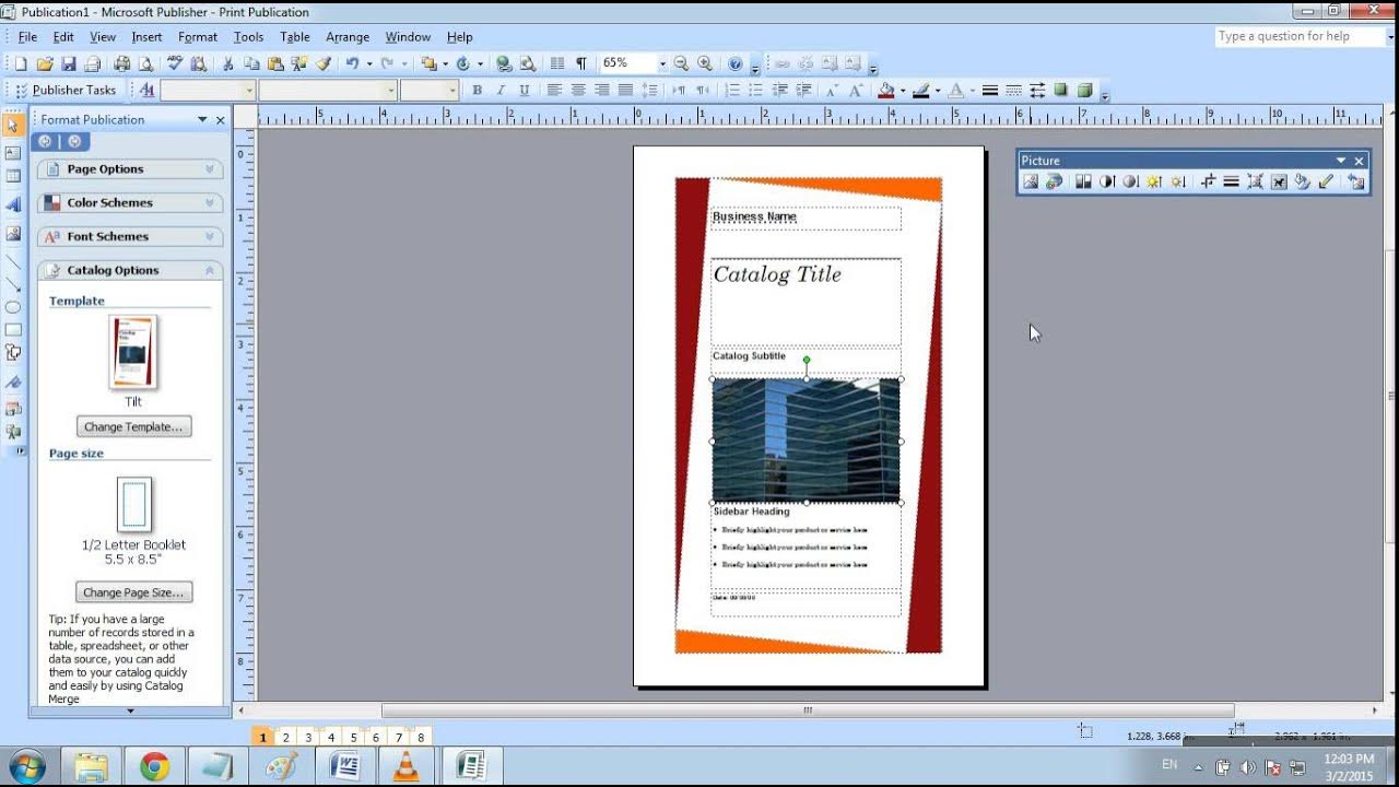 Cara membuat katalog di microsoft publisher 2007 YouTube