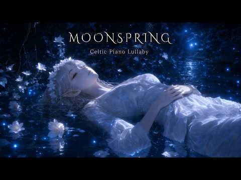The Elf Sleeping in the Moonlit Spring | A Quiet Waterside Lullaby Surrounded by White Flowers