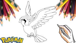 COMO DESENHAR O POKÉMON PIDGEOT | HOW TO DRAW POKÉMON PIDGEOT