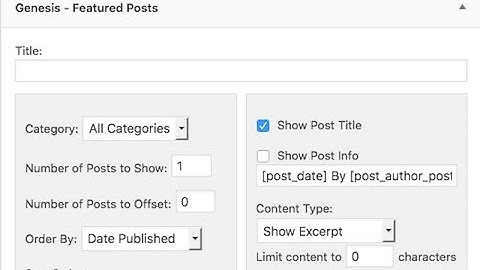 Modified Genesis Featured Posts Widget Image & Title Links
